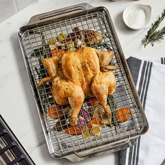 All-Clad Stainless Steel Sheet Pan with Rack - set of 2