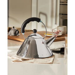 Alessi 9093RE X B Michael Graves Kettle with Tea Rex Whistle
