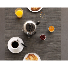 Chilewich Table Mats - Mini Basketweave/ Rectangle / Mat Light Grey 14" x 19"
