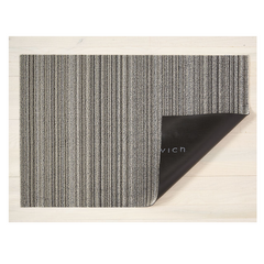 Chilewich Indoor Outdoor Shag Doormat - Skinny Stripe / Rectangle / Birch / 18x28"