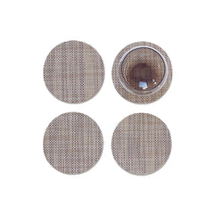 Chilewich Mini Basketweave Coasters Set of 4 - Linen