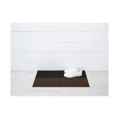 Chilewich Indoor Outdoor Shag Doormat - Duo Stripe / Rectangle / Mocha / 18x28"