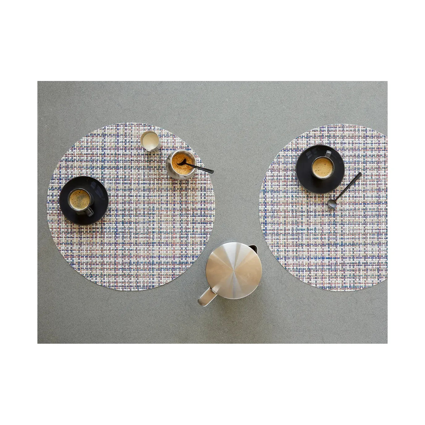 Chilewich Table Mats - Basketweave / Round / Bon Bon