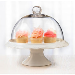 Bianco Cake Stand with Dome - 30.5 cm