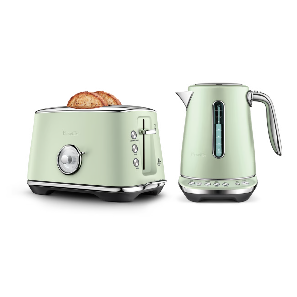Breville the Smart Luxe Duo™ Toaster and Kettle - Frosted Sage