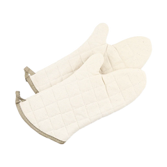 Browne Flame Retardant Oven Mitts - White Truffle