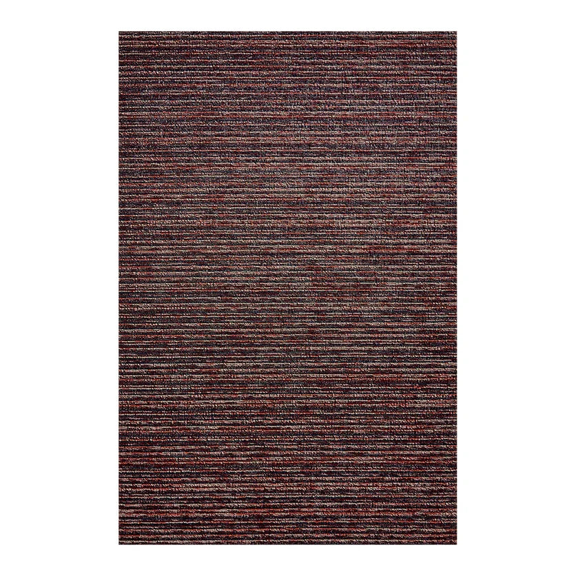 Chilewich Indoor Outdoor Shag Doormat - Skinny Stripe/ Rectangle / Mulberry / 18"x28"