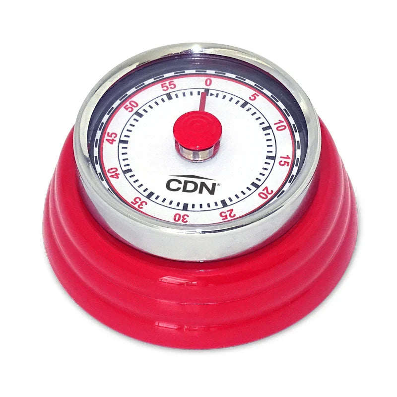 Compact Mechanical Kitchen Timer  – Red