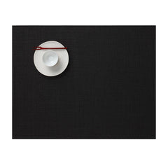 Chilewich Table Mats - Basketweave / Rectangle / Black - 14" x 19"