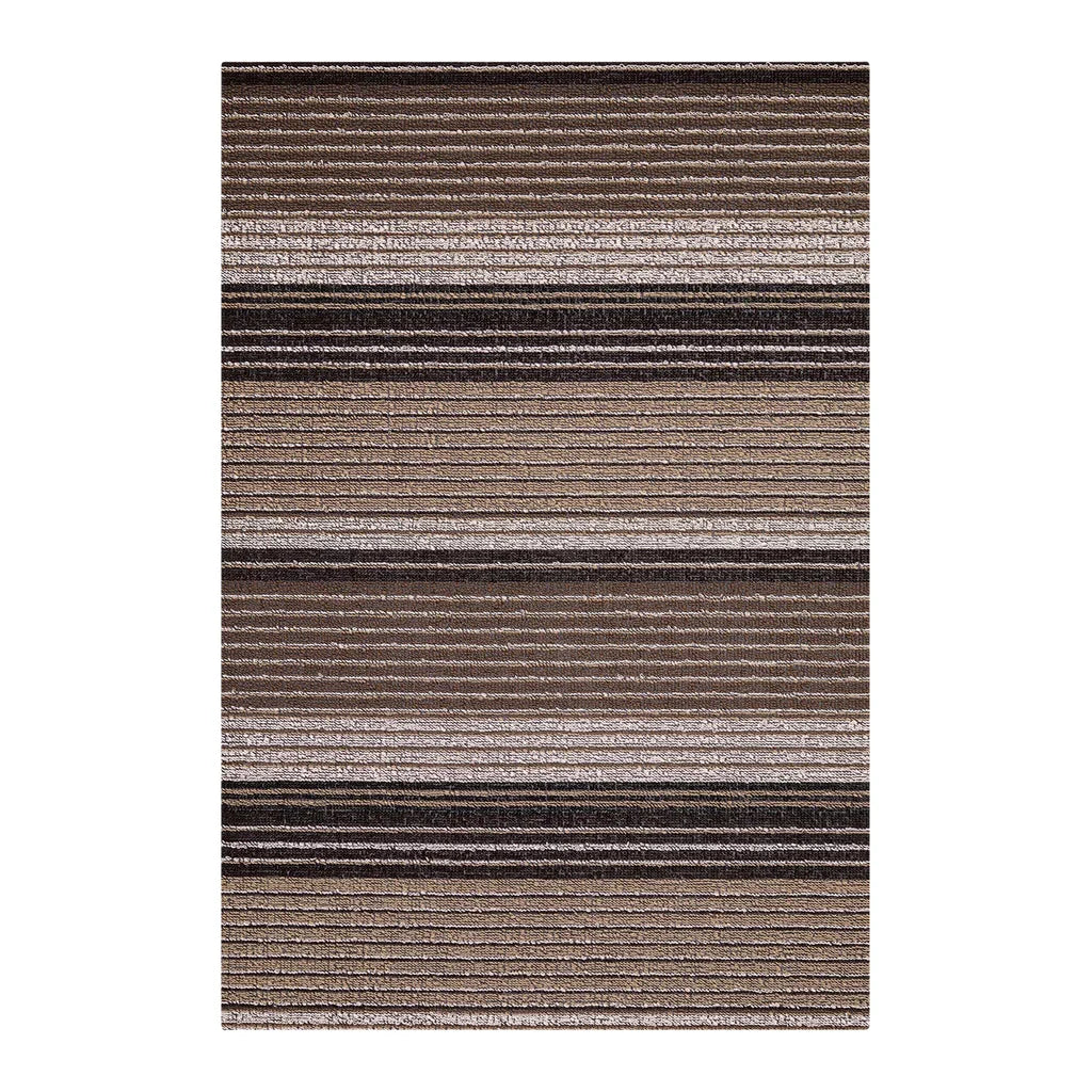 Chilewich Indoor Outdoor Shag Mat – Pleat Stripe / Rectangle / 18" x 28" / Oyster