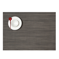 Chilewich Table Mats - Mini Basketweave/ Rectangle / Mat Light Grey 14" x 19"