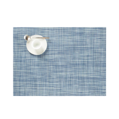 Chilewich Table Mats - Mini Basketweave / Rectangle / Chambray 14" x 19"