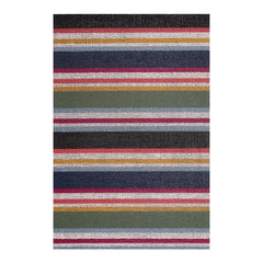 Chilewich Indoor Outdoor Shag  Doormat - Shuffle Stripe/ Rectangle / Petunia / 18x28"