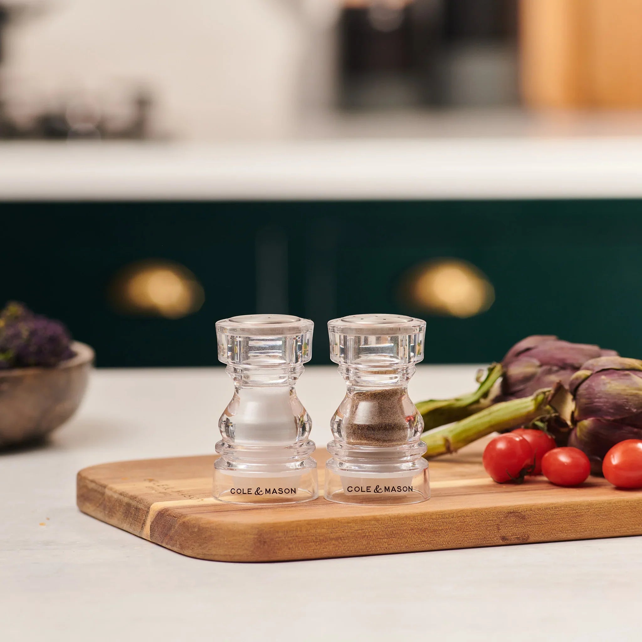Cole & Mason London Acrylic Salt and Pepper Shakers set of 2