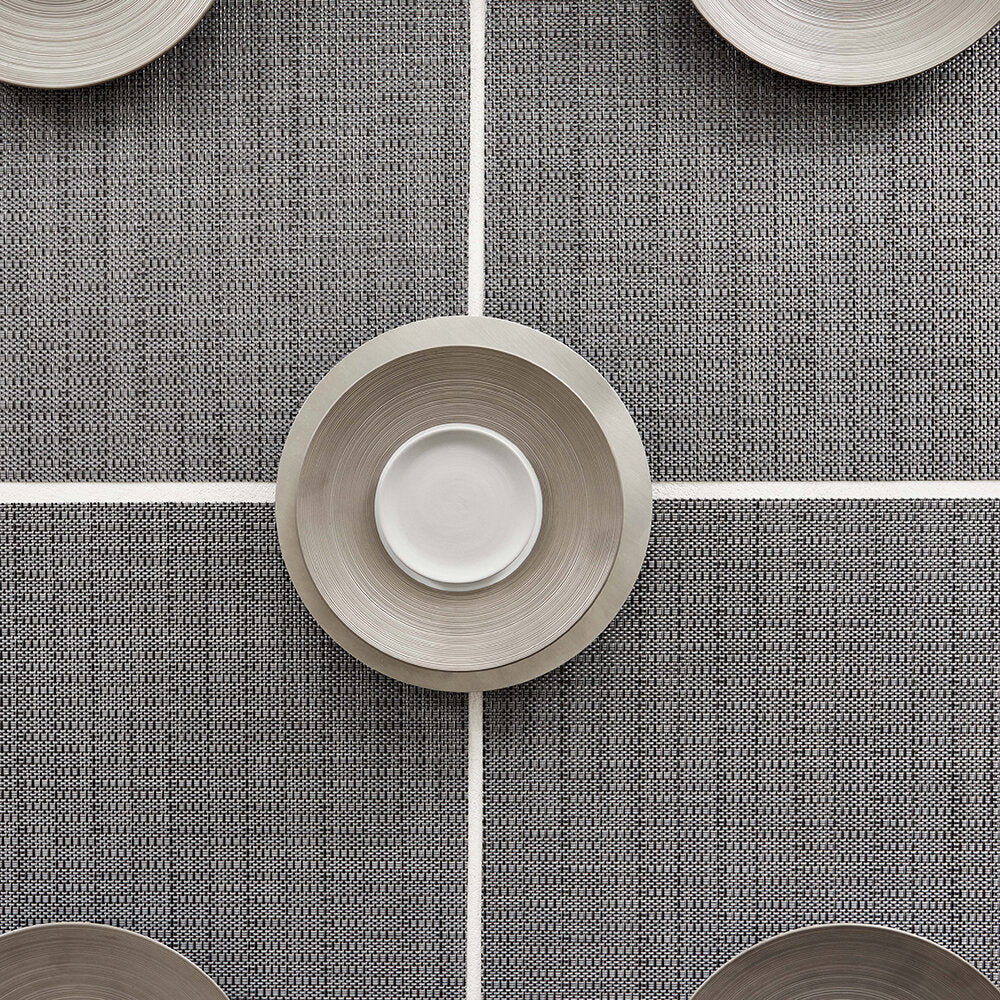 Chilewich Table Mats - Thatch / Rectangle / Pewter 14.25" x 15.25"