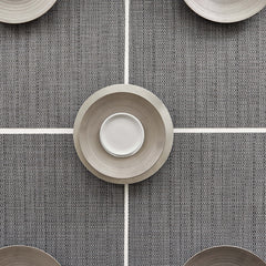 Chilewich Table Mats - Thatch / Rectangle / Pewter 14.25" x 15.25"